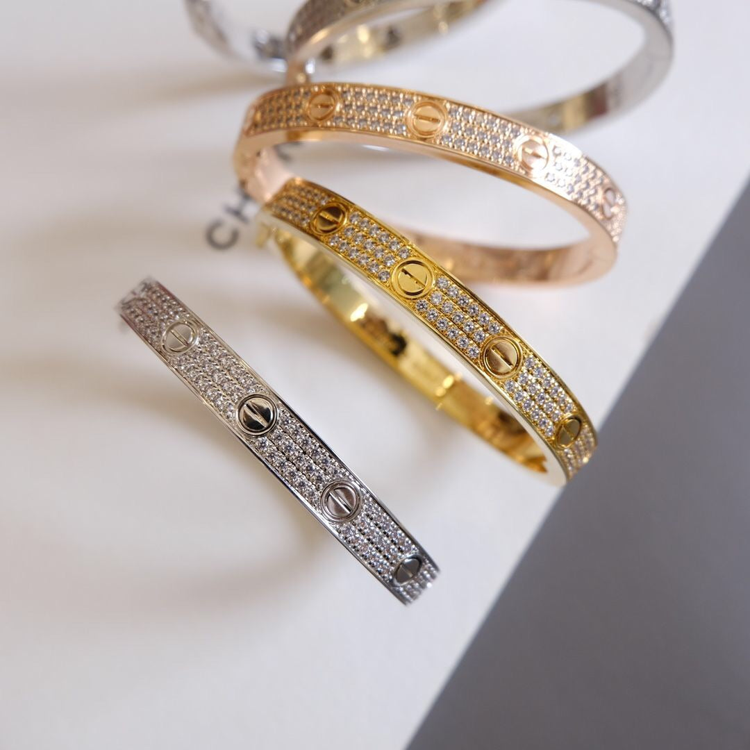 [Kincade Jewelrys] Bracelet Love 6,1 mm pavé de diamants 