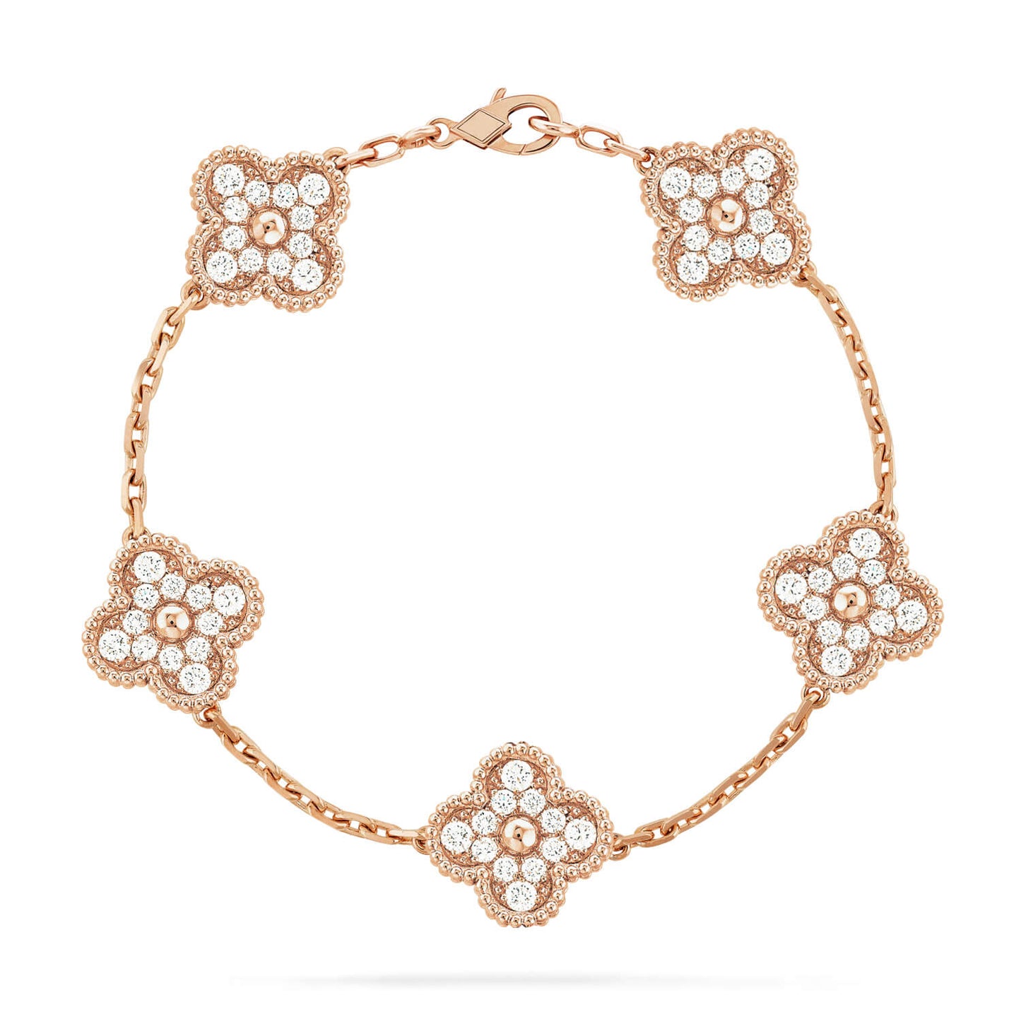 [Kincade Jewelrys] BRACELET TRÉFLE 5 MOTIFS EN DIAMANTS