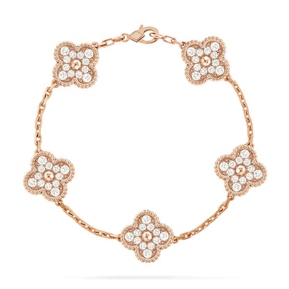 [Kincade Jewelrys] BRACELET TRÉFLE 5 MOTIFS EN DIAMANTS