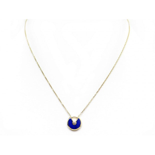 [Kincade Jewelrys] COLLIER AMULETTE EN OR ROSE ET AGATE