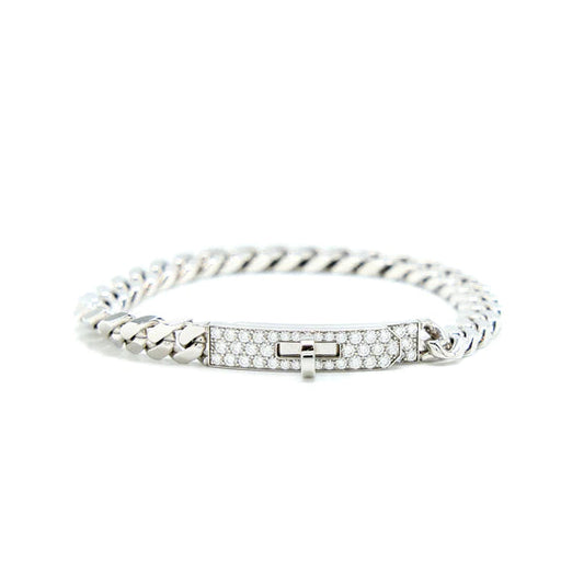 [Bijoux Kincade]BRACELET CHAÎNE KELLY EN ARGENT ET DIAMANTS