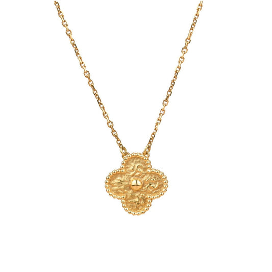 [Joyas Kincade] COLLAR DE TRÉBOL DE 15 MM BRONCEADO