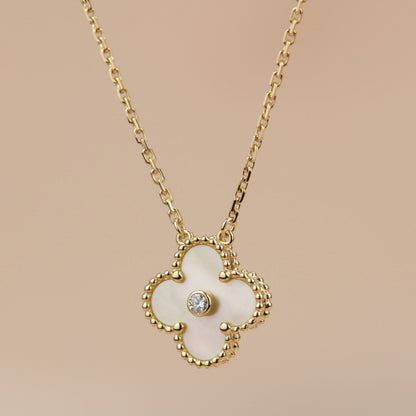[Kincade Jewelrys] Collier Clover 15 mm en or et nacre