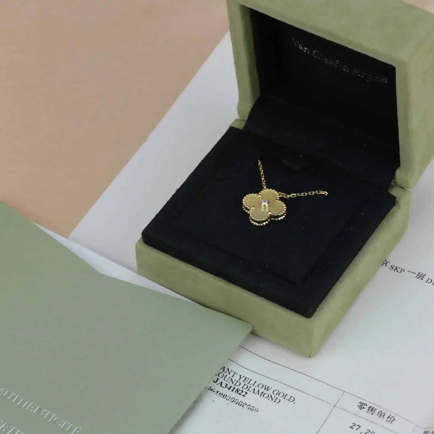 [Kincade Jewelrys] Collier Clover 15 mm en or et nacre