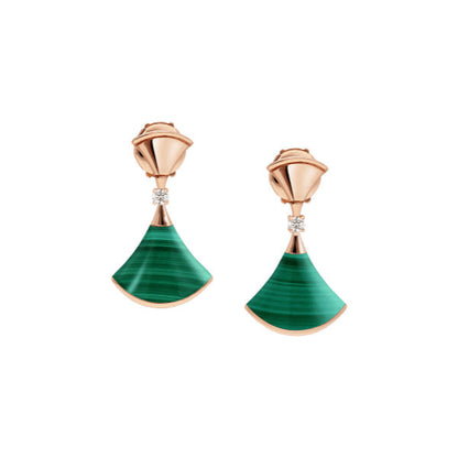 [Kincade Jewelrys]Boucles d'oreilles Dream Malachite en or rose