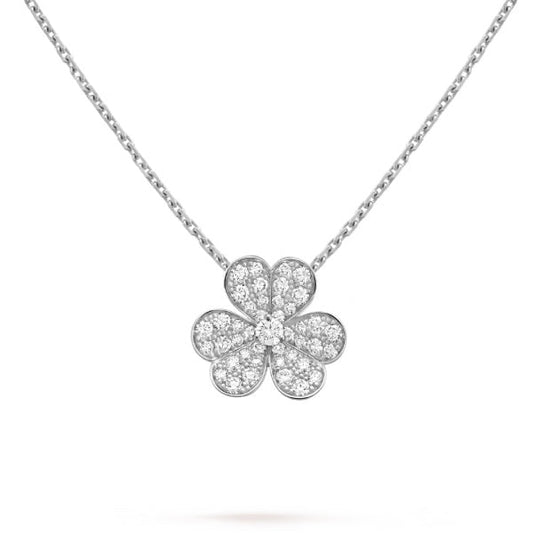 [Kincade Jewelrys] COLLAR DE TRÉBOL DE DIAMANTES DE PLATA