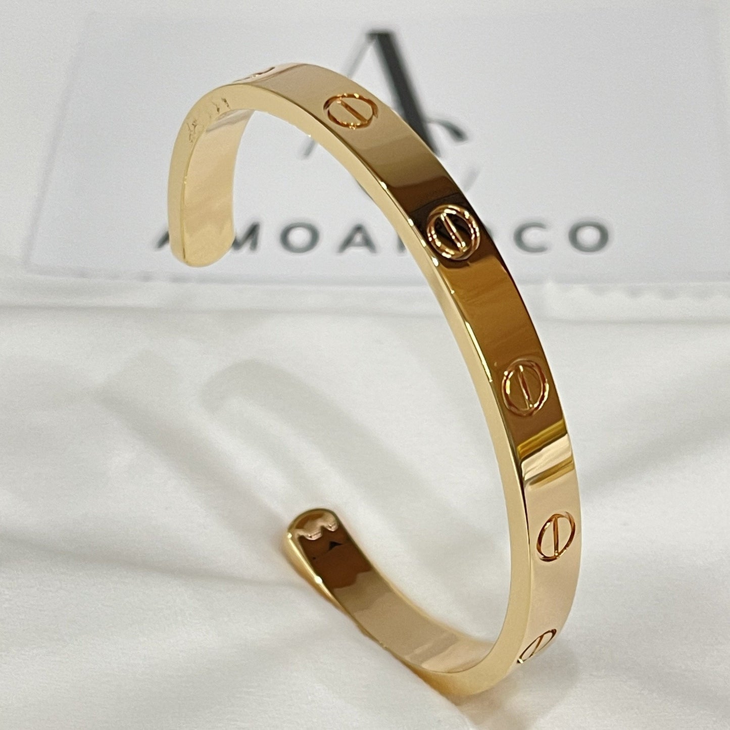 [Kincade Jewelrys] Bracelet Love 6,1 mm avec manchette ouverte 