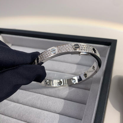 [Kincade Jewelrys] Bracelet Love 6,1 mm en céramique pavée de diamants 