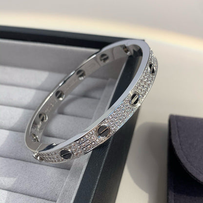 [Kincade Jewelrys] Bracelet Love 6,1 mm en céramique pavée de diamants 