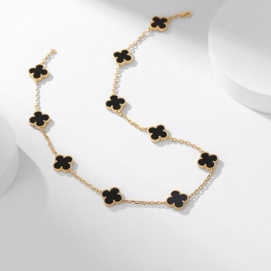 [Kincade Jewelrys]CLOVERS LE COLLIER ONYX À 10 MOTIFS