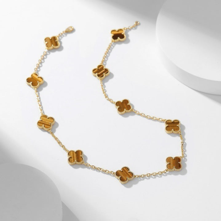 [Kincade Jewelrys]CLOVERS LE COLLIER ŒIL DE TIGRE À 10 MOTIFS