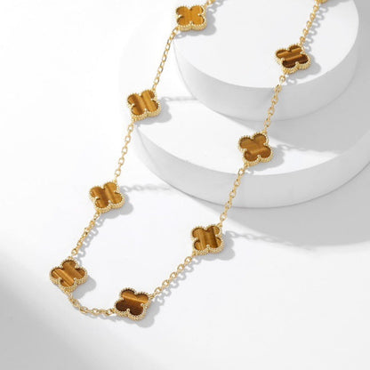 [Kincade Jewelrys]CLOVERS LE COLLIER ŒIL DE TIGRE À 10 MOTIFS