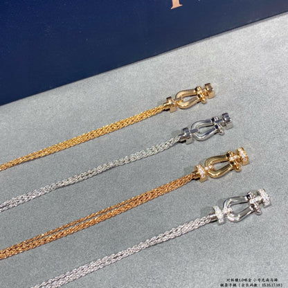 [Kincade Jewelrys]FORCE SMALL HORSESHOE  DIAMOND CHAIN ROPE BRACELET