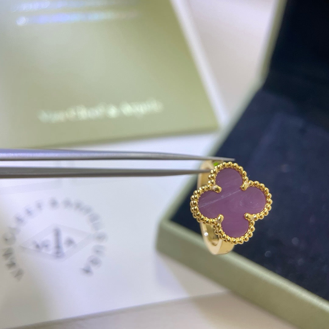 [Kincade Jewelrys]CLOVER  PURPLE VIOLET RING