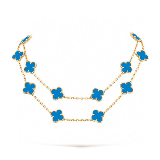 [Kincade Jewelrys] TRÈFLE 20 MOTIFS TURQUOISE OR
