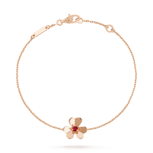 [Bijoux Kincade]BRACELET FRIVOLE EN OR ET MALACHITE ROSE