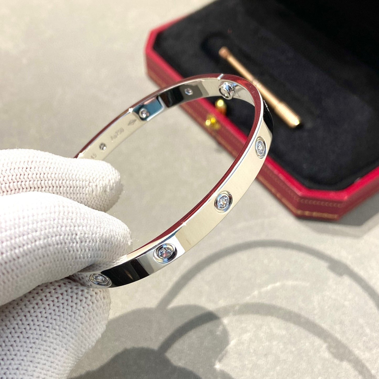 [Kincade Jewelrys] Bracelet Love 6,1 mm 10 diamants