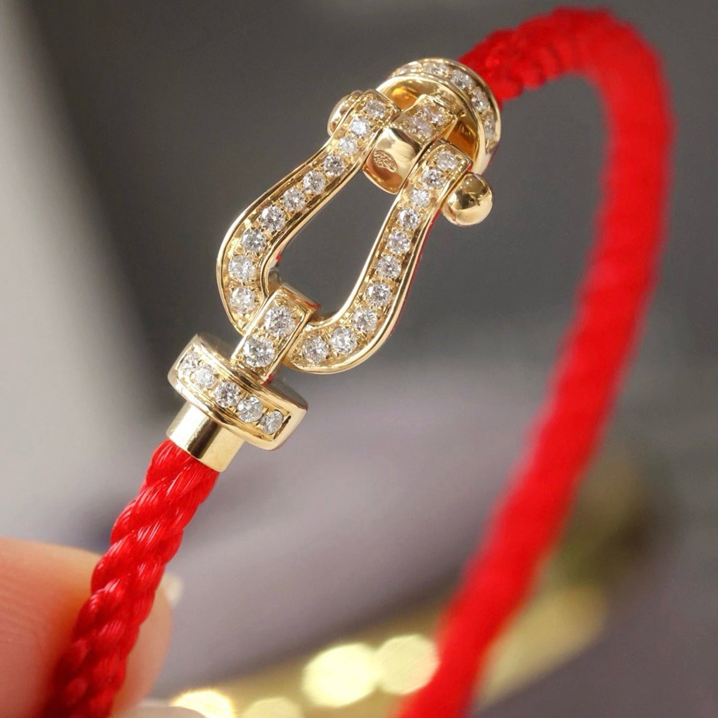 [Kincade Jewelrys] BRACELET FORCE GRAND FER À CHEVAL EN OR ROSE