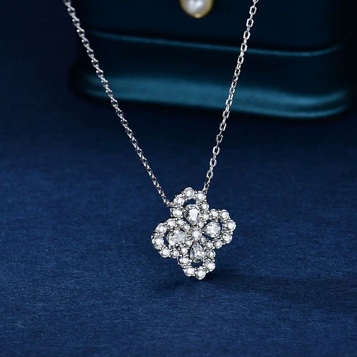 [Kincade Jewelrys]LOOP NECKLACE FULL MOTIF DIAMOND 16MM MULTIPLE COLORS