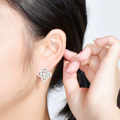 [Kincade Jewelrys]LOOP EARRINGS FULL MOTIF DIAMOND 16MM