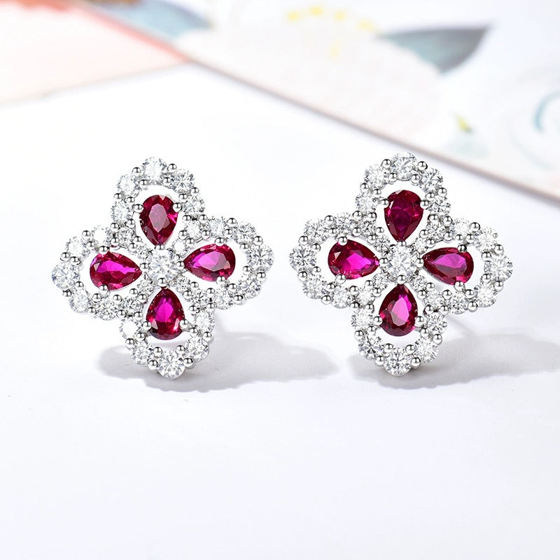 [Kincade Jewelrys]LOOP EARRINGS FULL MOTIF DIAMOND 16MM
