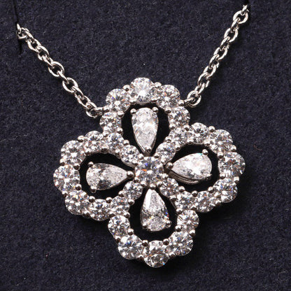 [Kincade Jewelrys]LOOP NECKLACE FULL MOTIF DIAMOND 16MM MULTIPLE COLORS