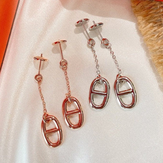 [Kincade Jewelrys]Boucles d'oreilles à pompons en chaîne