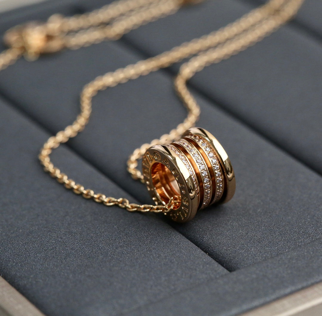 [Kincade Jewelrys]ZERO 1 PINK GOLD DIAMOND NECKLACE