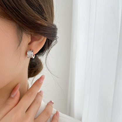 [Kincade Jewelrys]Boucles d'oreilles pavées de diamants ZERO 1