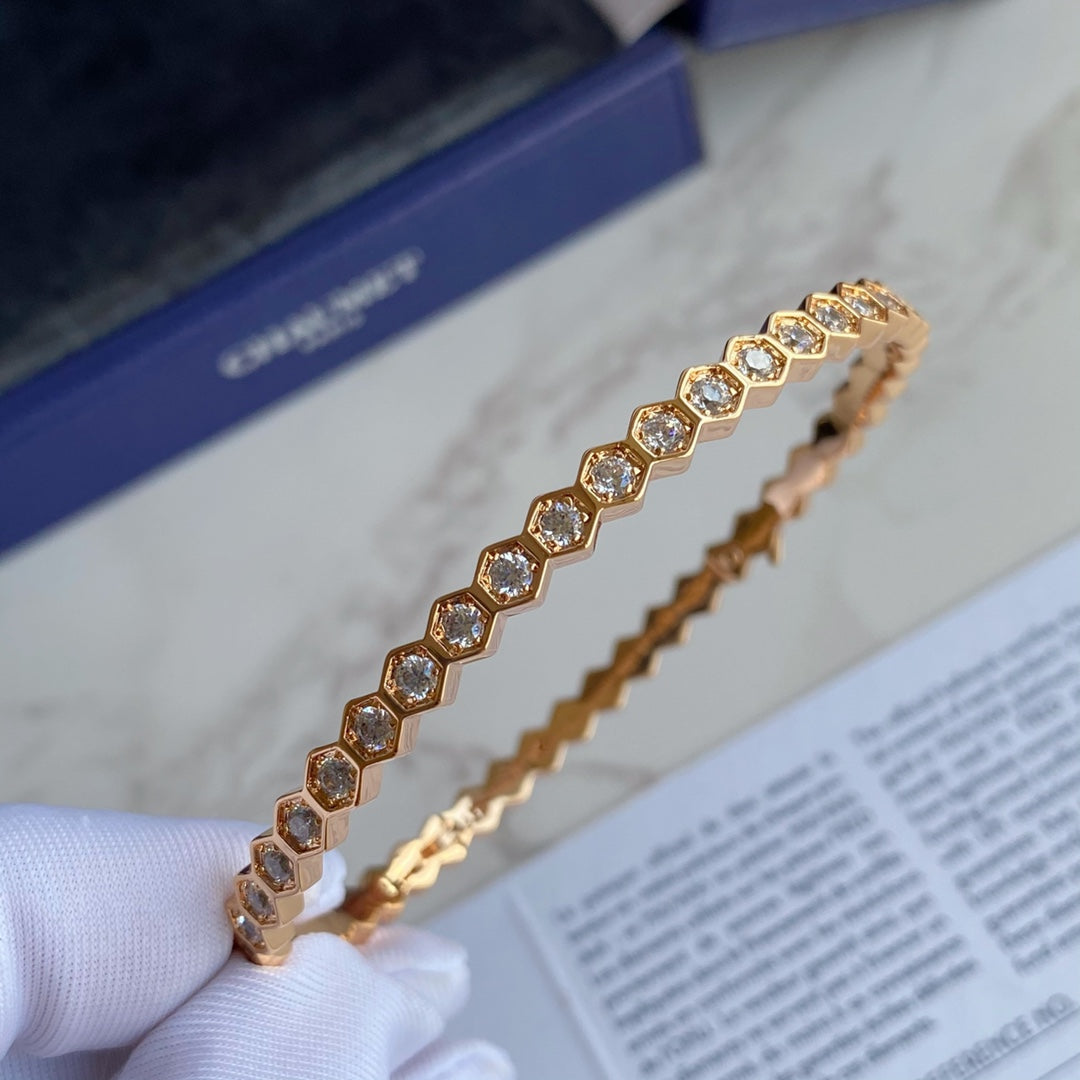 [Kincade Jewelrys]BEE LOVE GOLD BRACELET FULL DIAMOND