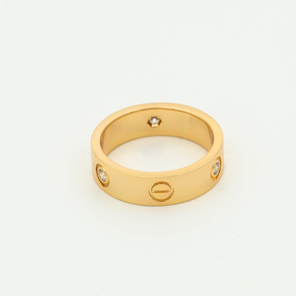 [Kincade Jewelrys] BAGUE D'AMOUR 5,5 MM 3 DIAMANTS OR ROSE