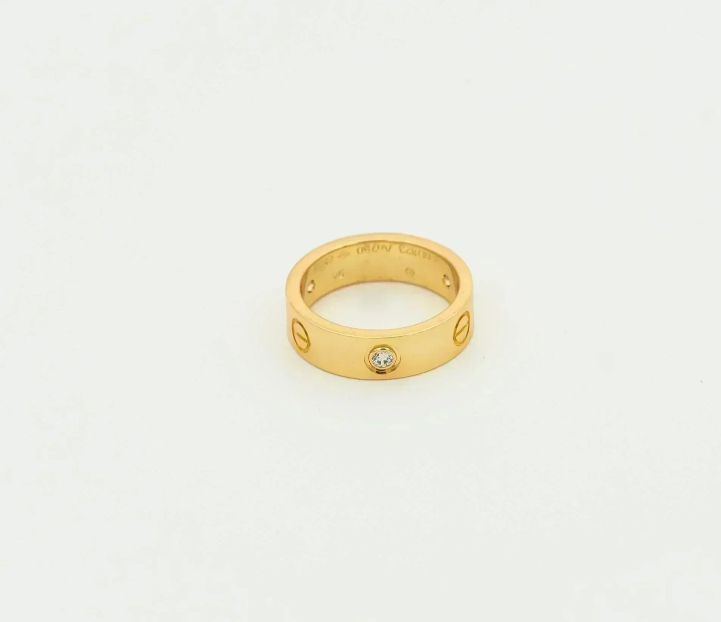 [Kincade Jewelrys] BAGUE D'AMOUR 5,5 MM 3 DIAMANTS OR