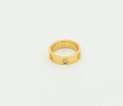 [Kincade Jewelrys] BAGUE D'AMOUR 5,5 MM 3 DIAMANTS OR