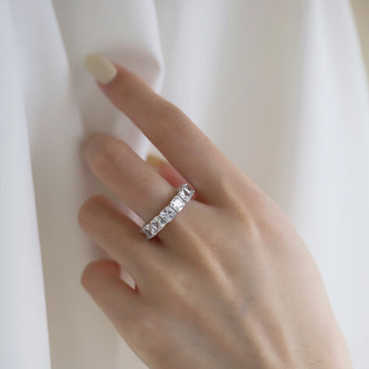 [Kincade Jewelrys]Elegant Princess Cut Tennis Ring