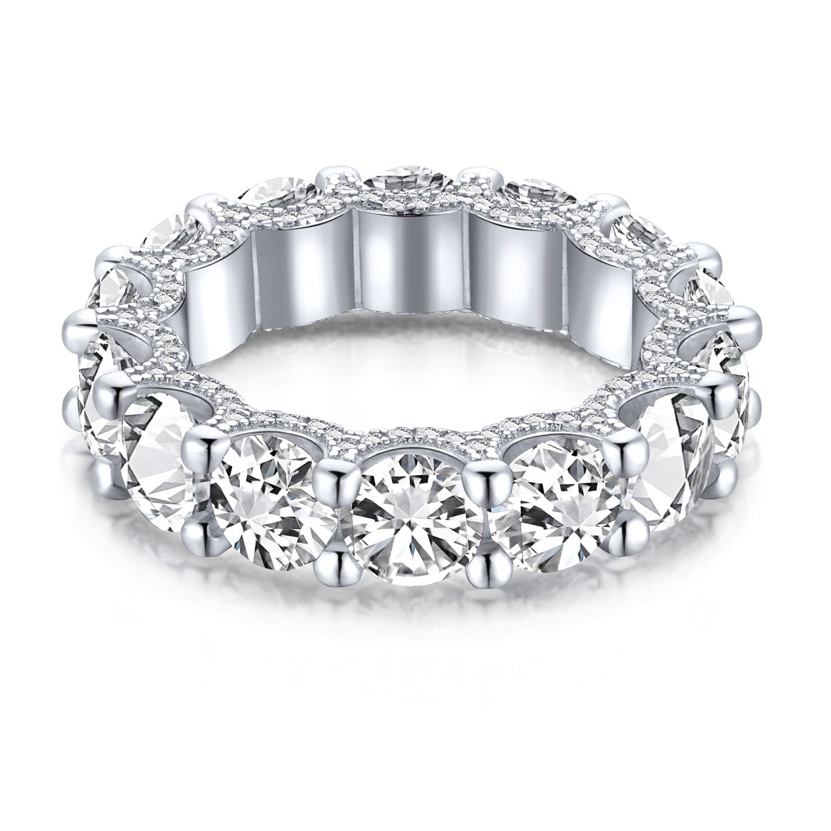 [Kincade Jewelry] Superbe bague tennis ronde