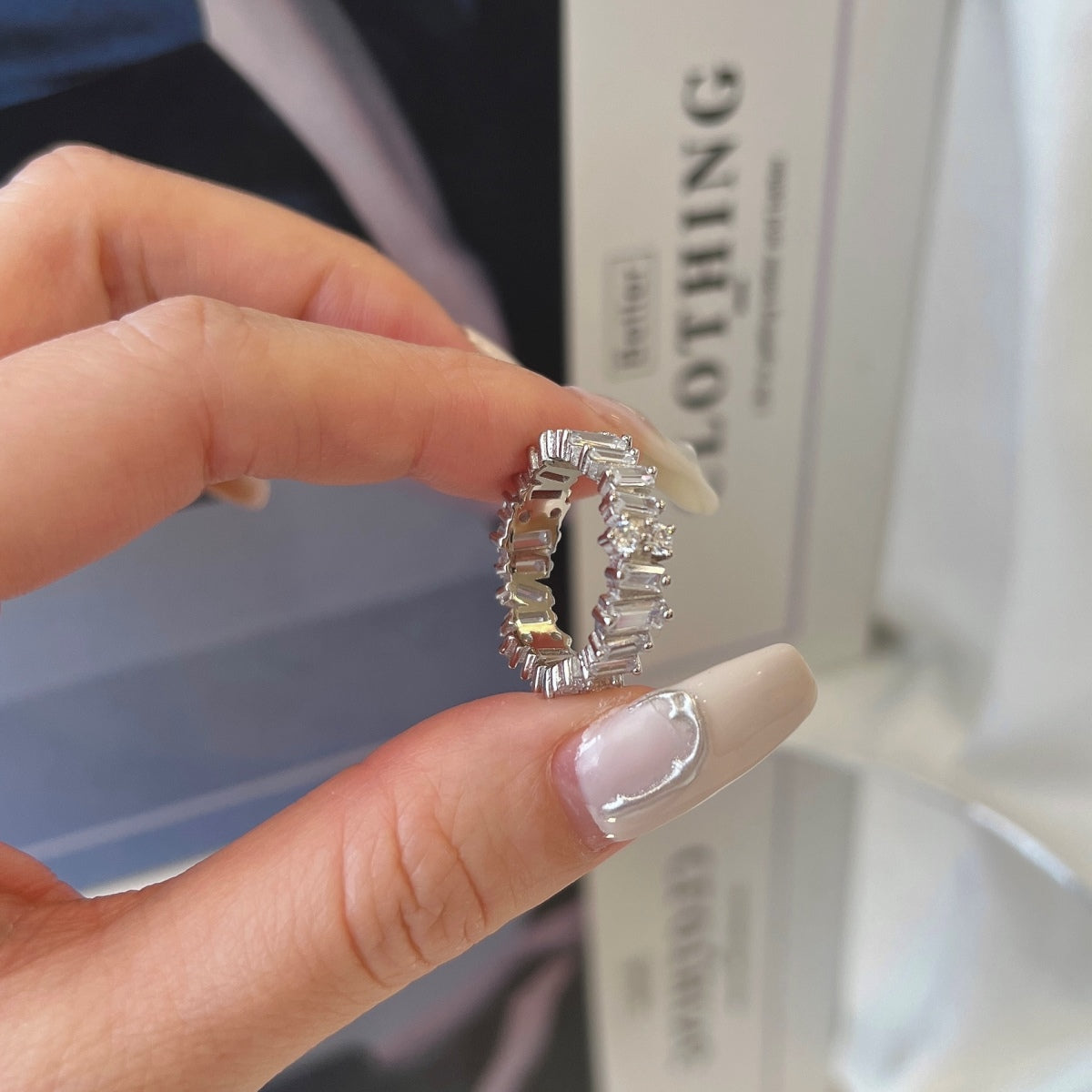 [Kincade Jewelrys] Bague tennis délicate à formes multiples