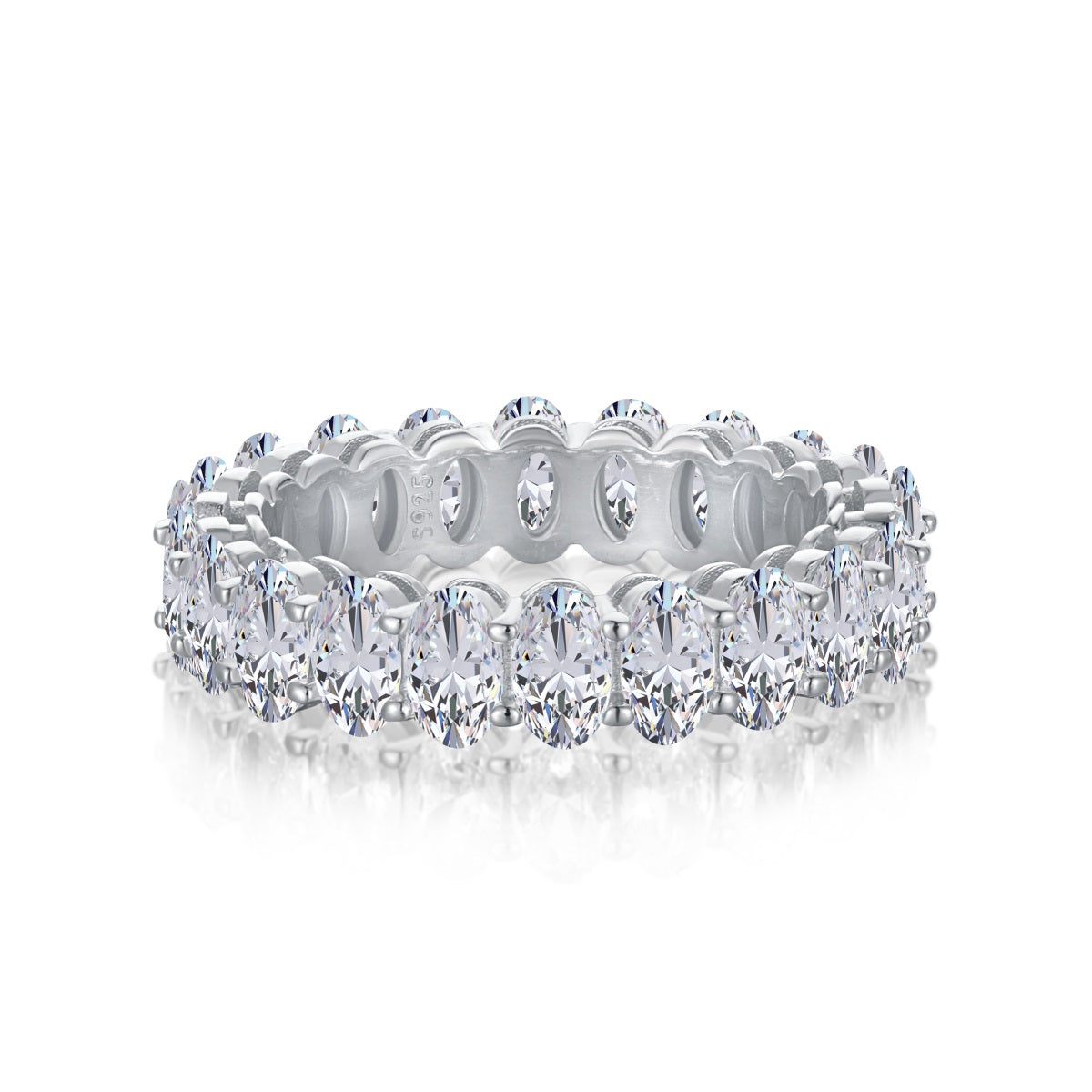 [Bijoux Kincade] Bague tennis ovale ornée