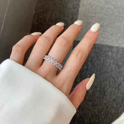 [Bijoux Kincade] Bague tennis ovale ornée