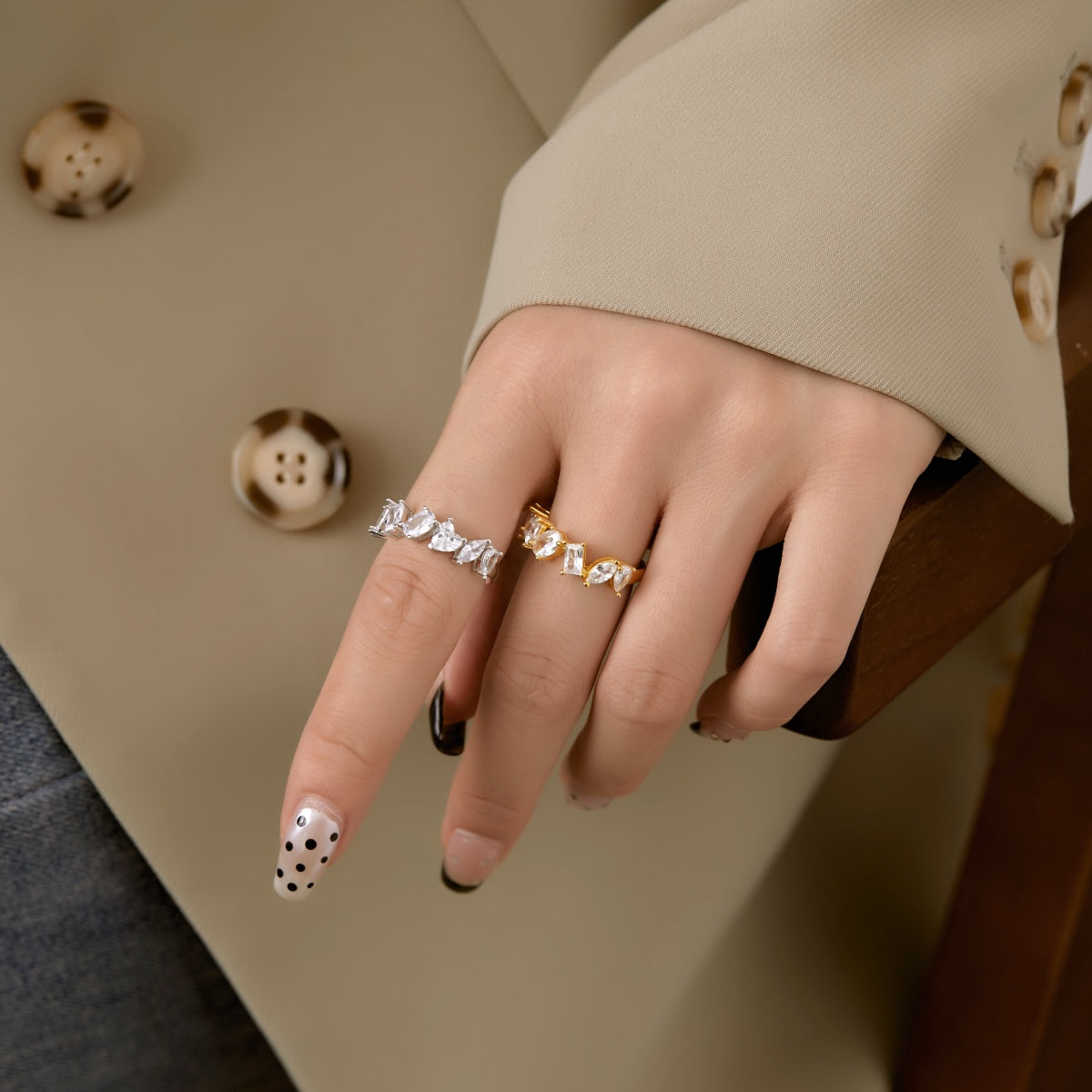 [Kincade Jewelrys]Delicate Multi Cut Ring