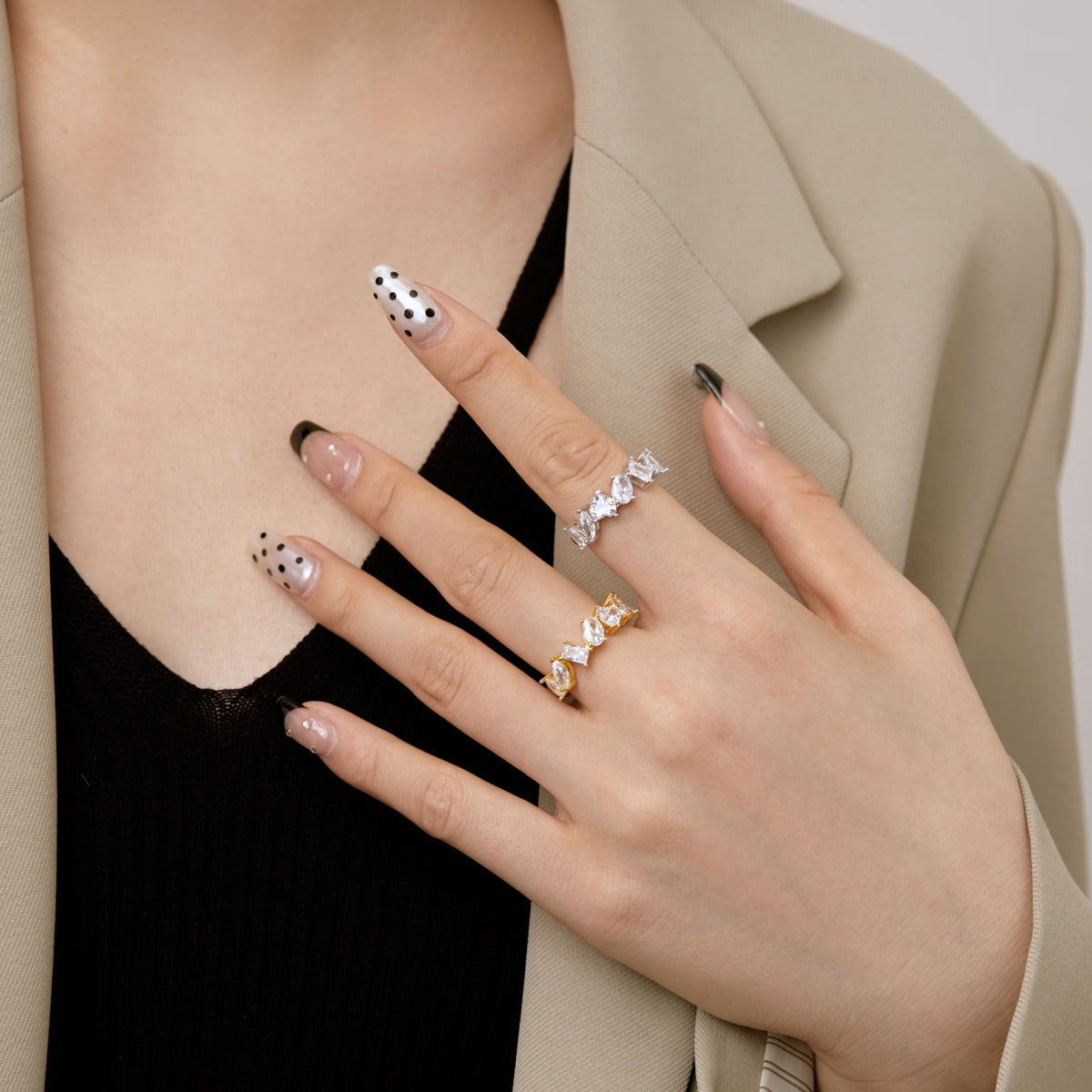 [Kincade Jewelrys]Delicate Multi Cut Ring