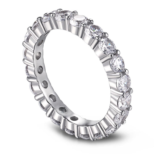 [Kincade Jewelrys] Bague tennis ronde scintillante