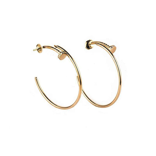 [Kincade Jewelrys]Boucles d'oreilles JUSTE en or et diamants 1,8 mm 