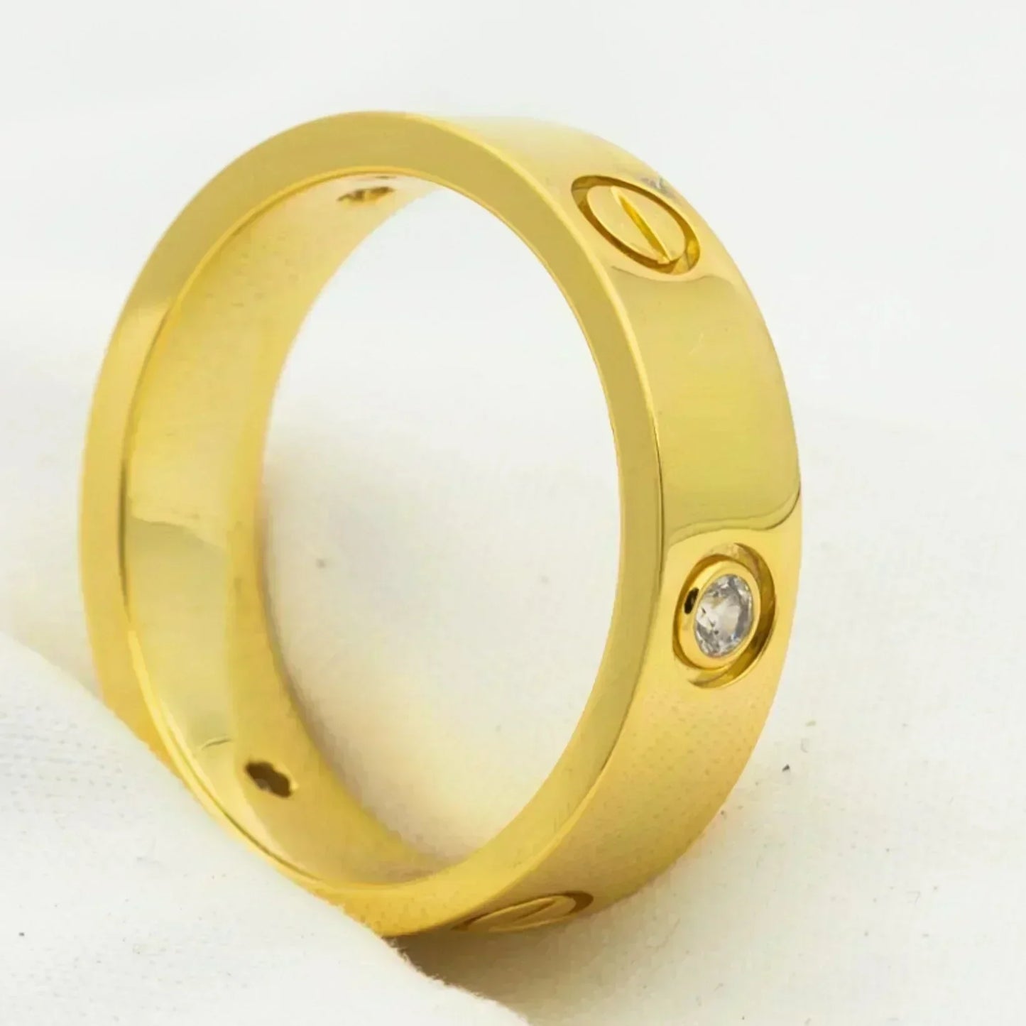 [Kincade Jewelrys] BAGUE D'AMOUR 5,5 MM 3 DIAMANTS OR