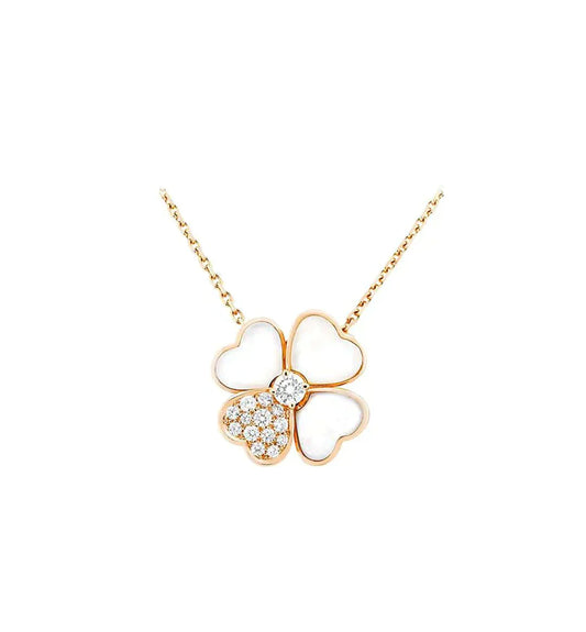 [Kincade Jewelrys] COLLIER EN OR ROSE ET DIAMANTS CLOVER