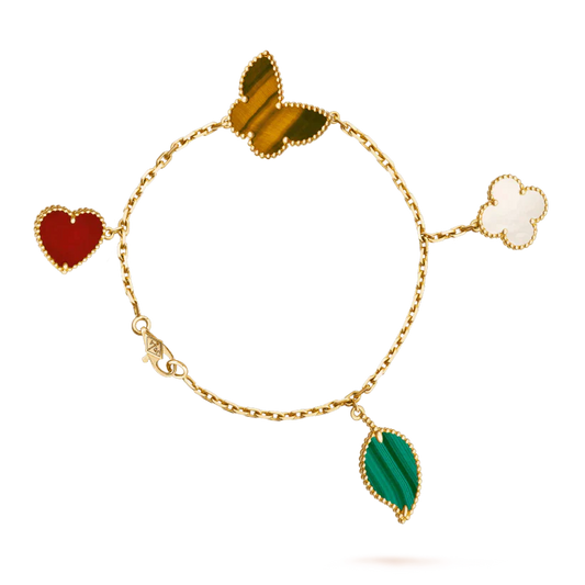 [Bijoux Kincade] BRACELET EN OR À 5 MOTIFS LUCKY SPRING 