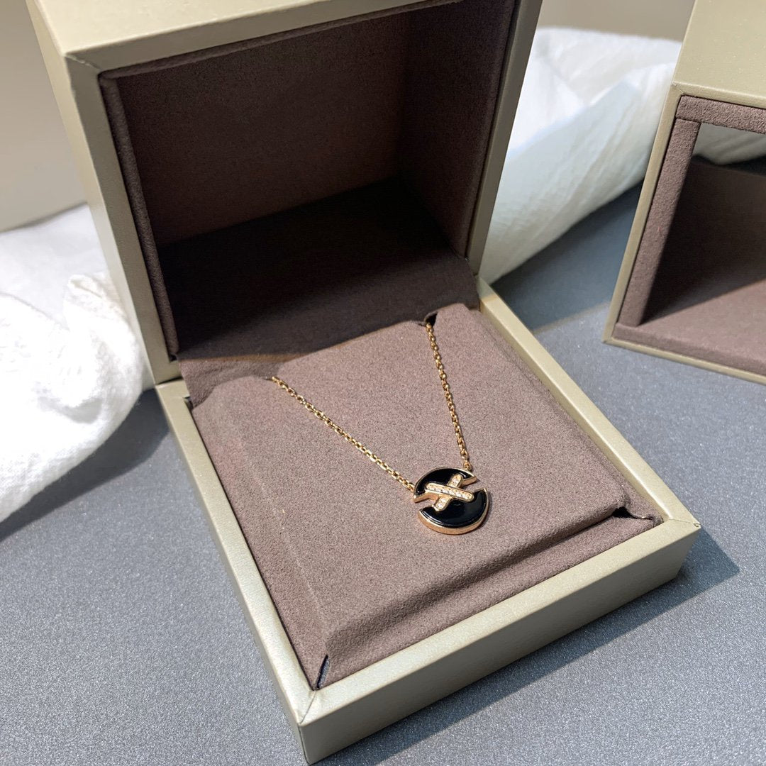 [Kincade Jewelrys]JEUX DE PINK GOLD DIAMOND NECKLACE