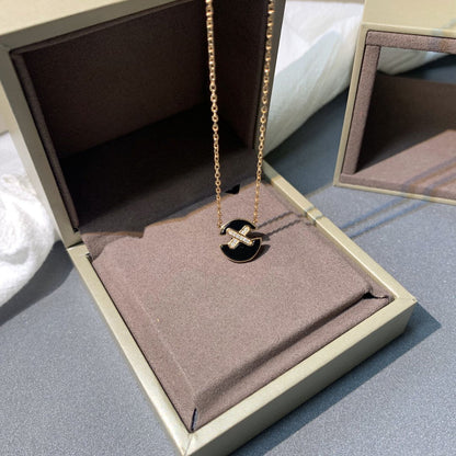 [Kincade Jewelrys]JEUX DE PINK GOLD DIAMOND NECKLACE