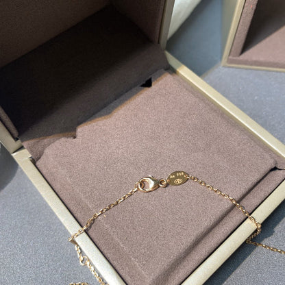 [Kincade Jewelrys]JEUX DE PINK GOLD DIAMOND NECKLACE