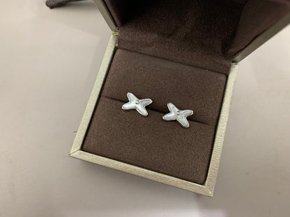 [Kincade Jewelrys]Boucles d'oreilles en argent et diamants JEUX DE WHITE MOP