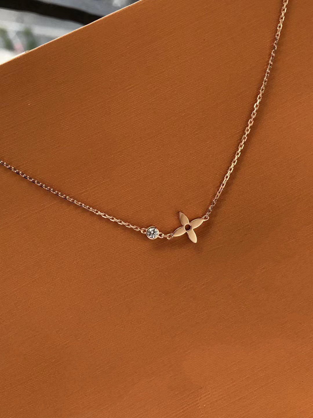 [Kincade Jewelrys]PENDENTIF BLOSSOM OR ROSE ET DIAMANT